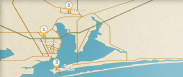 map of three locations
